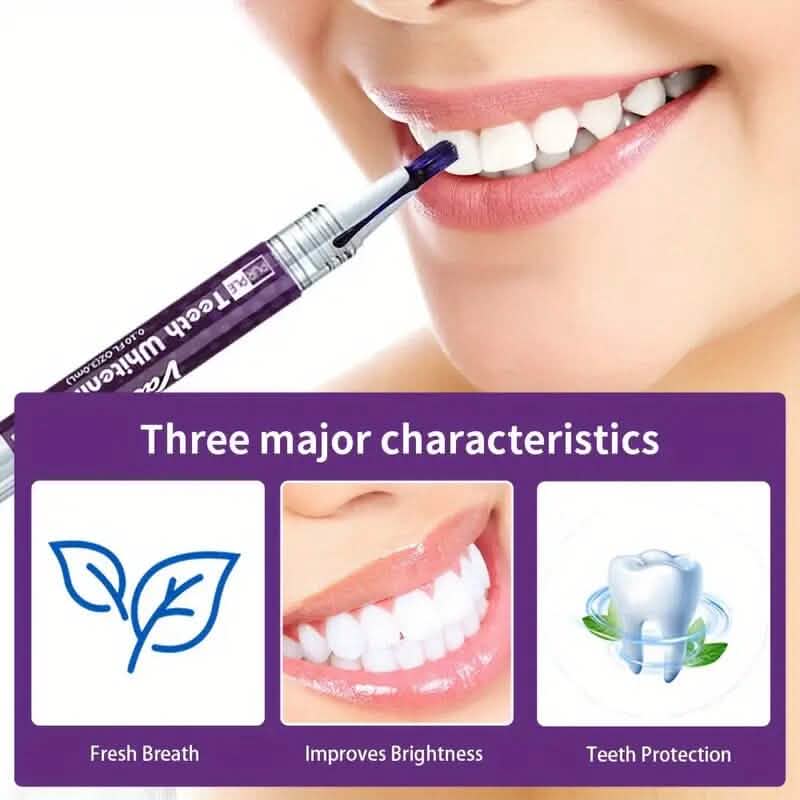 3-Pack: 3ml/0.1fl oz Mint Flavor Purple Teeth Whitening Gel Pen Beauty & Personal Care - DailySale