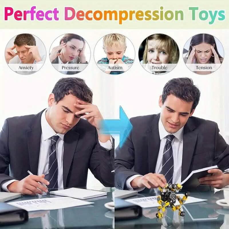 3-Pack: Fidget Toys Transformable Spinners Toys & Games - DailySale