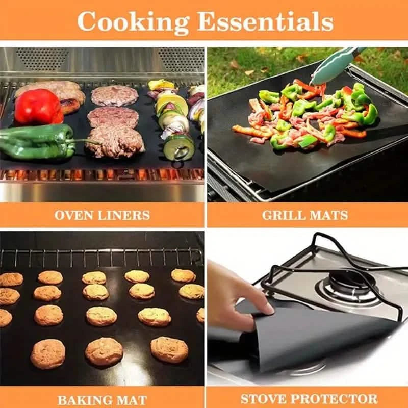 3-Pack: Non-Stick BBQ Grill Mesh Mats Kitchen Tools & Gadgets - DailySale