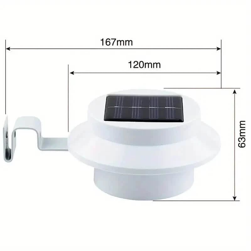 3-Pack: Solar LED Fence Gutter Lights Outdoor Lighting - DailySale