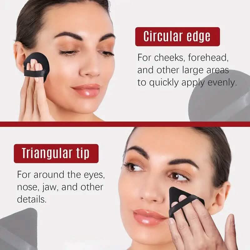 3-Pack: Triangle Powder Puff for Loose Powder and Liquid Cosmetic Beauty & Personal Care - DailySale