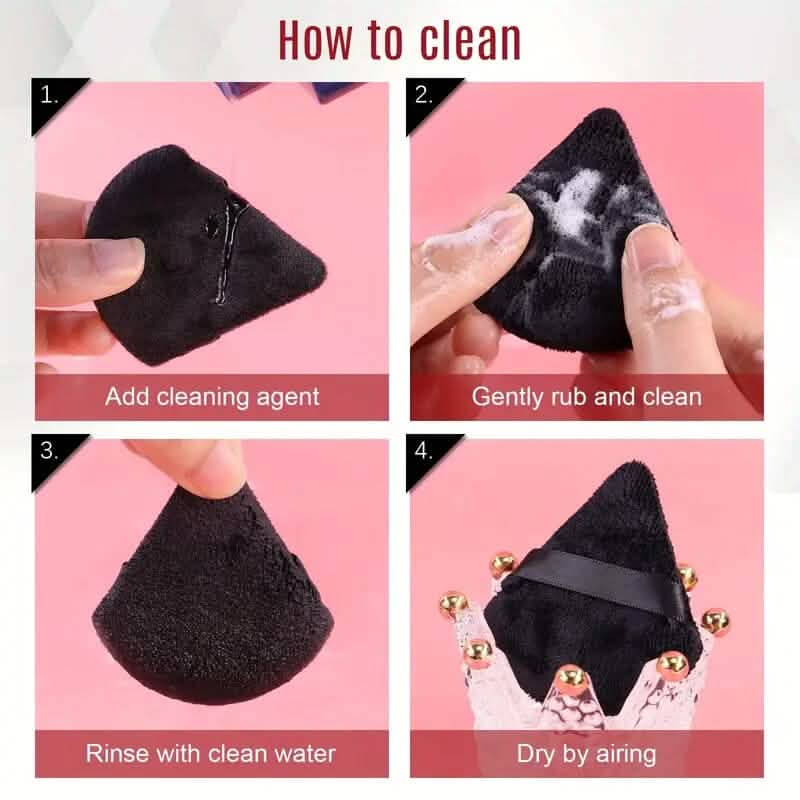 3-Pack: Triangle Powder Puff for Loose Powder and Liquid Cosmetic Beauty & Personal Care - DailySale