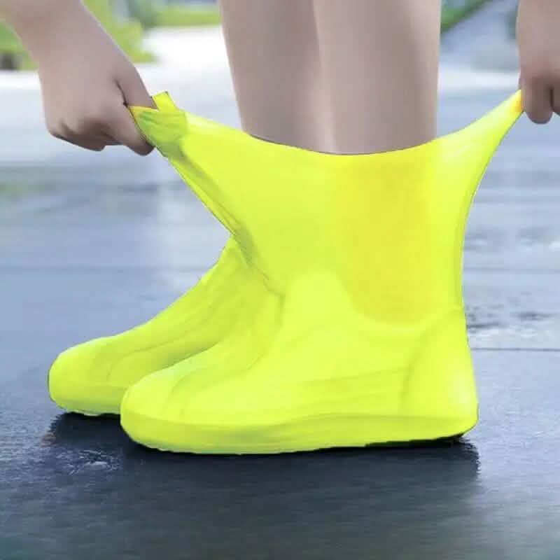 3-Pairs: Outdoor Latex Rain Boots Waterproof Shoe Cover Women's Shoes & Accessories Yellow - DailySale