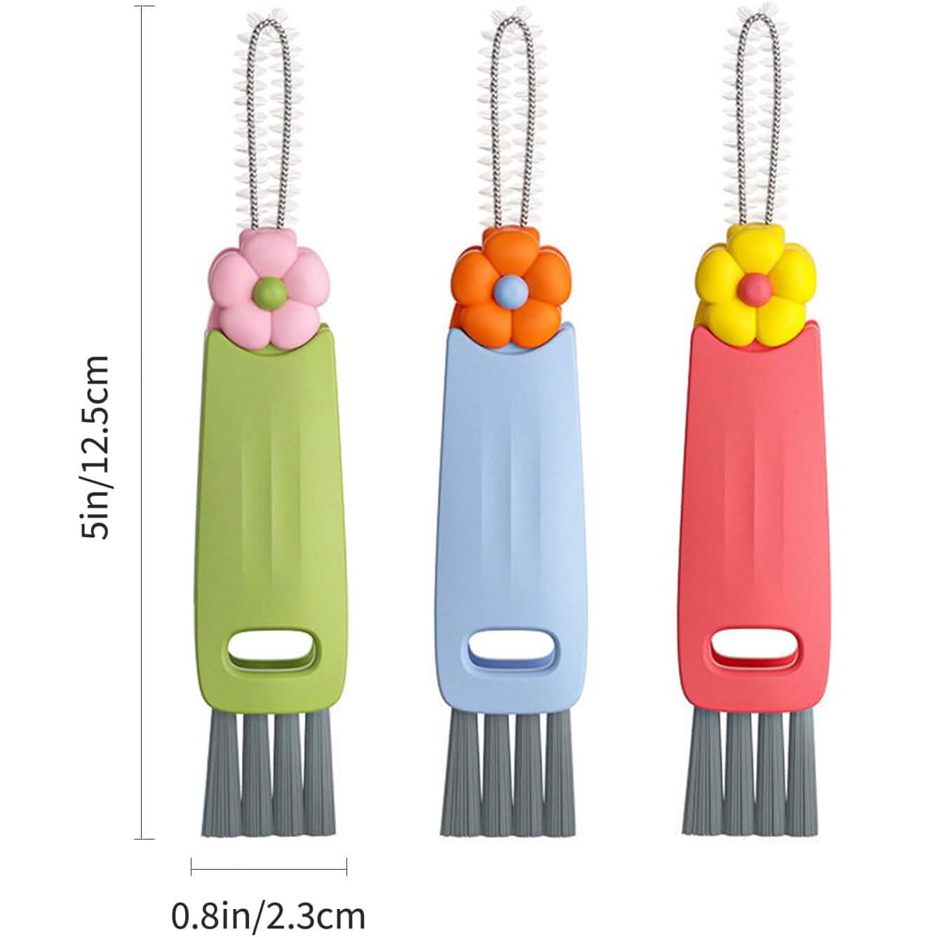 3-Piece: 3-in-1 Petal Cup Lid Cleaning Brush Kitchen Tools & Gadgets - DailySale