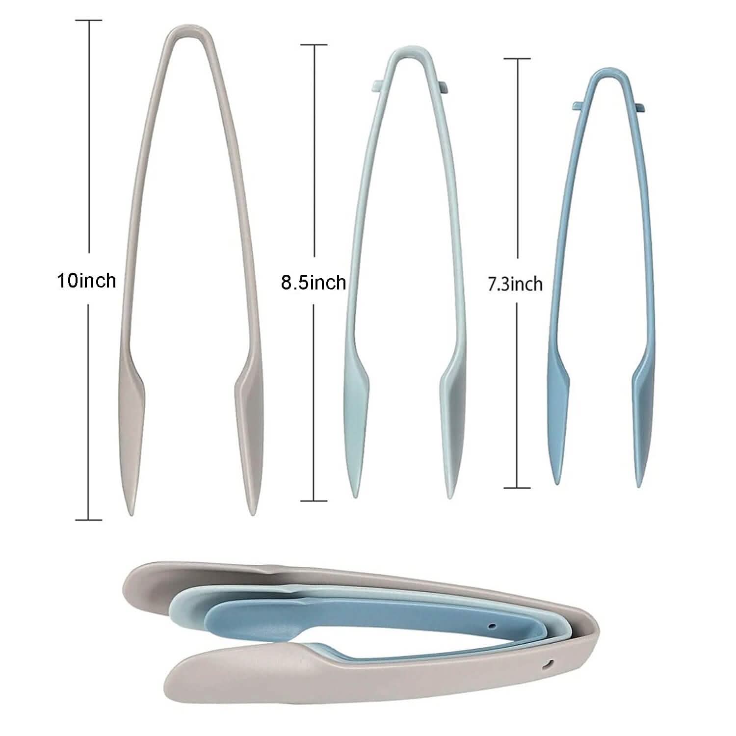 3-Piece: Non-Slip Multifunctional Food Tongs Clamps Cooking Kitchen Gadget Kitchen Tools & Gadgets - DailySale