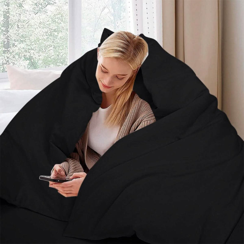 3-Piece Set: Royal Linens Double Brushed Full Duvet Covers With Zipper Closure Bedding - DailySale