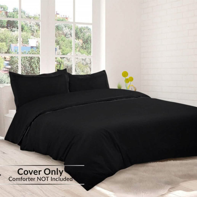3-Piece Set: Royal Linens Double Brushed Full Duvet Covers With Zipper Closure Bedding - DailySale