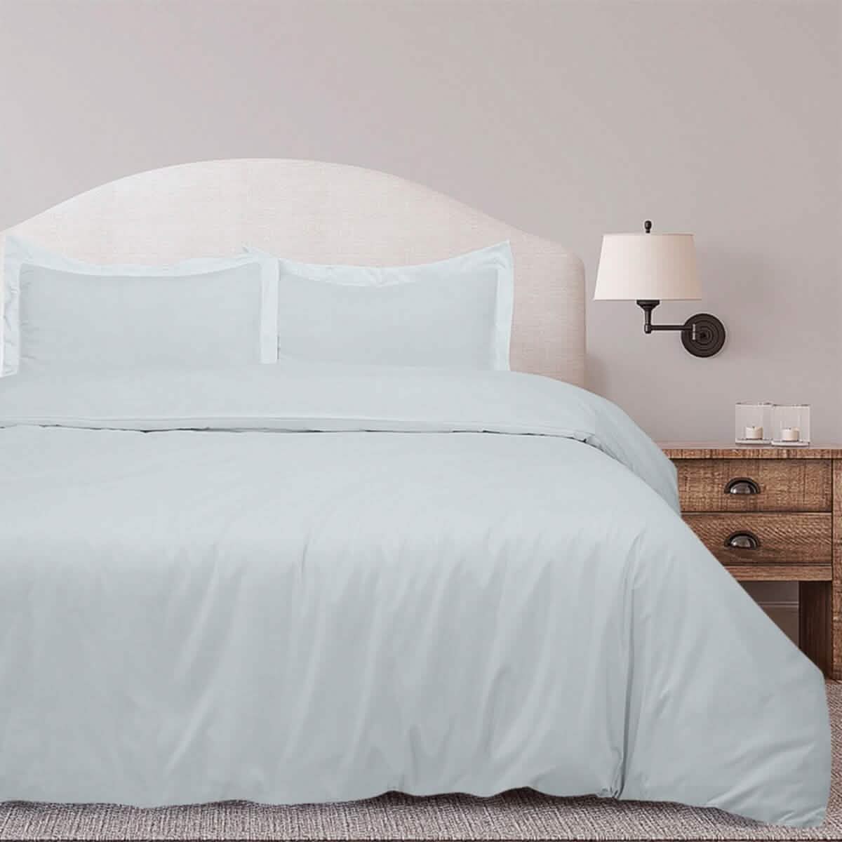 3-Piece Set: Royal Linens Double Brushed Full Duvet Covers With Zipper Closure Bedding Twin White - DailySale