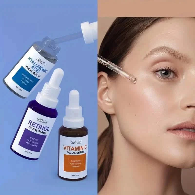 3-Piece Set: Séfralls Hyaluronic Acid VC Retinol Essence with Vitamin-C And Hyaluronic Acid Serum Beauty & Personal Care - DailySale