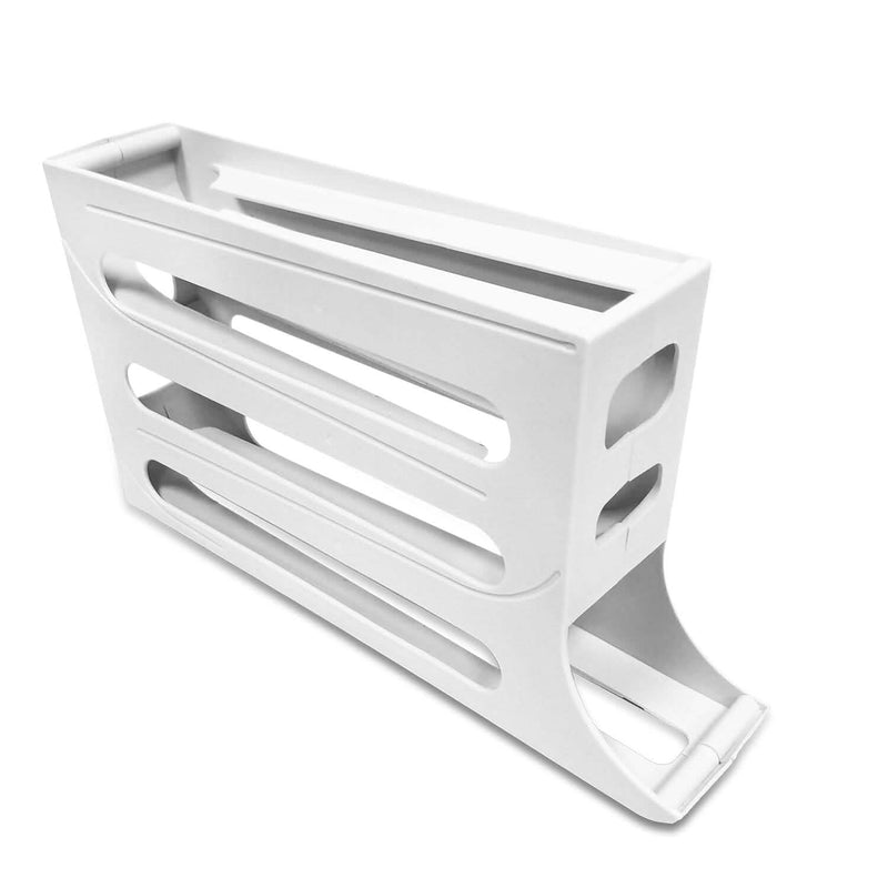 3-Pieces: 4-Tiers Egg Holder Auto Rolling Fridge Egg Organizer Kitchen Storage - DailySale