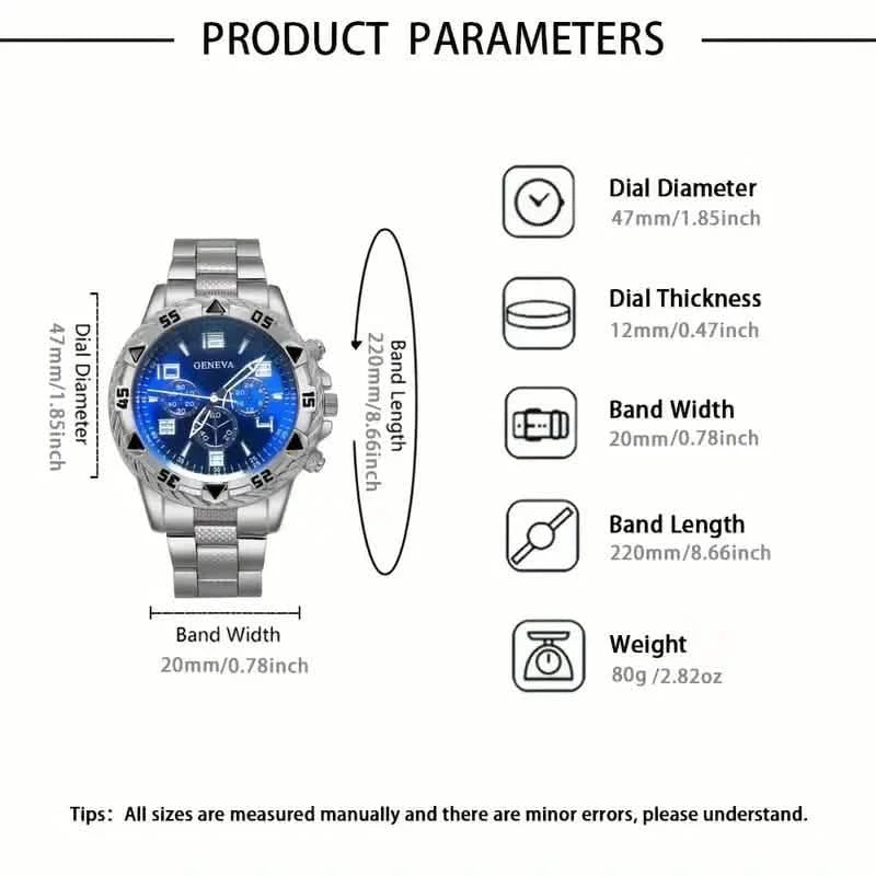 3-Pieces: Fashionable Men's Quartz Watch Set Watches - DailySale