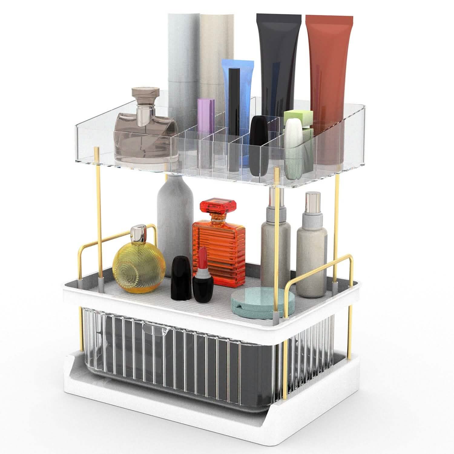 3-Tier Make Up Organizer Beauty & Personal Care Clear - DailySale