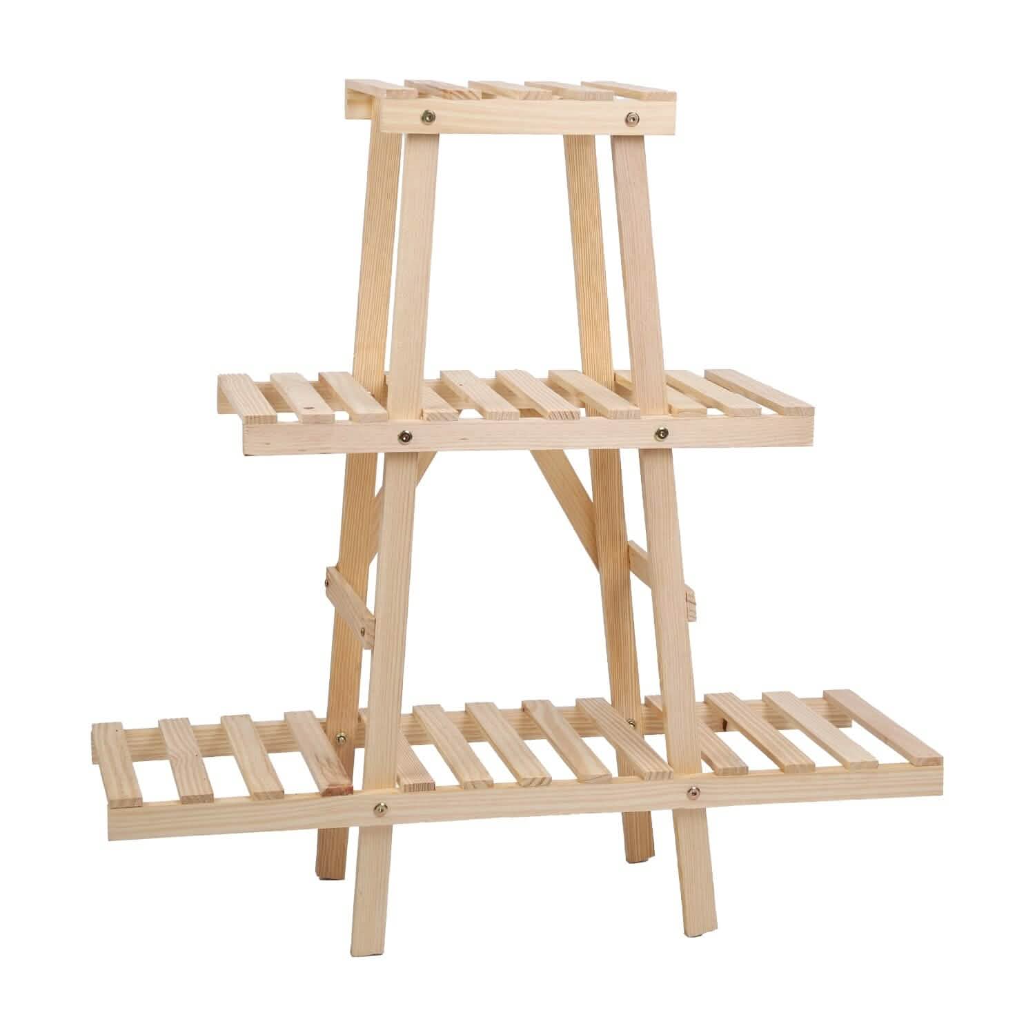 3-Tier Potted Flower Shelf Multi-tier Flower Pot Rack Holder Triangle Ladder Garden & Patio - DailySale
