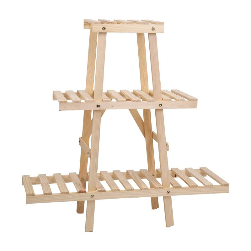 3-Tier Potted Flower Shelf Multi-tier Flower Pot Rack Holder Triangle Ladder Garden & Patio - DailySale