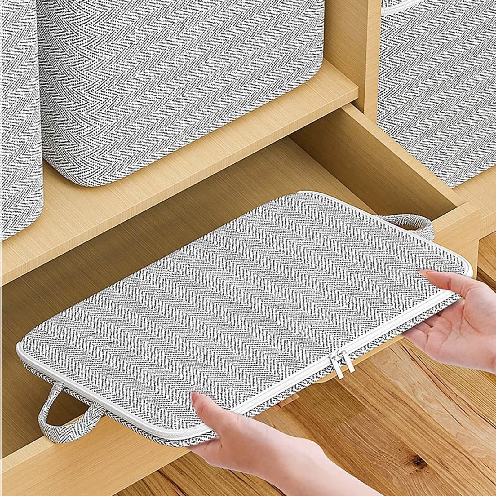 30L Foldable Fabric Clothes Storage Organizer Bag with Reinforced Handle Closet & Storage - DailySale
