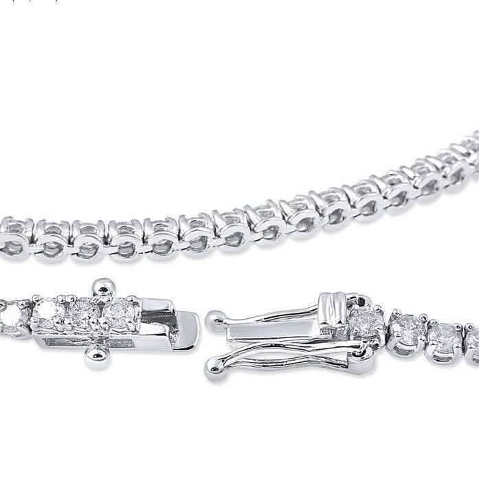 3.15ct. Round Cut Diamond Tennis Bracelet In 14k White Gold Bracelets - DailySale