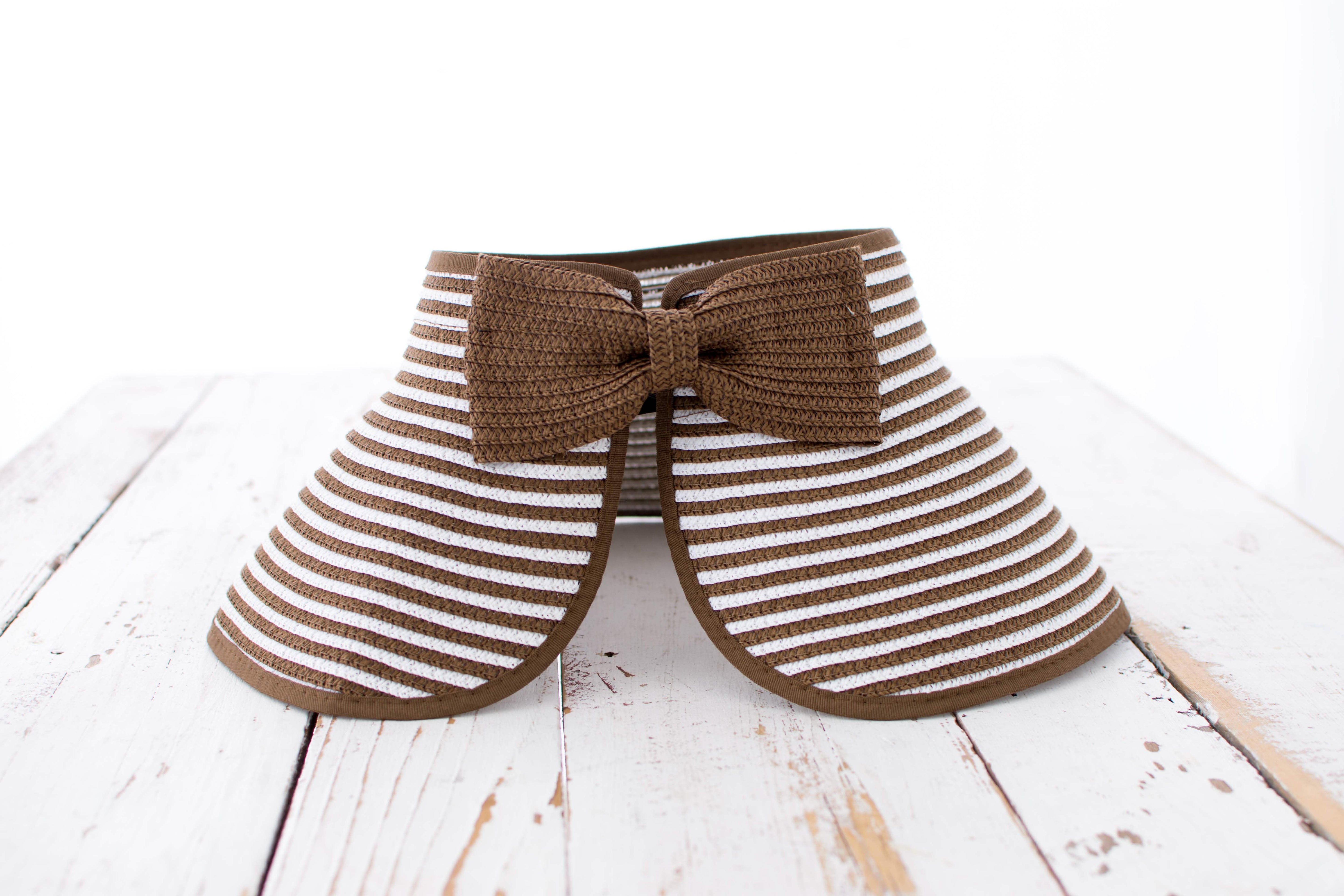 Foldable Bow Stripe Visor