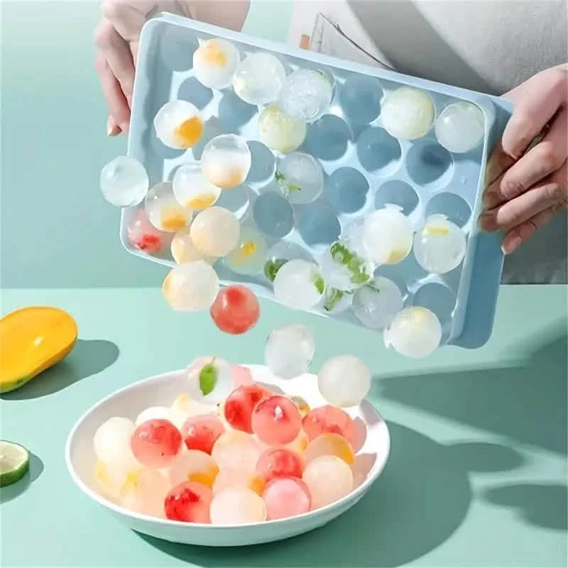 33 Round Shape Ice Cube Maker Tray Kitchen Tools & Gadgets Baby Blue - DailySale