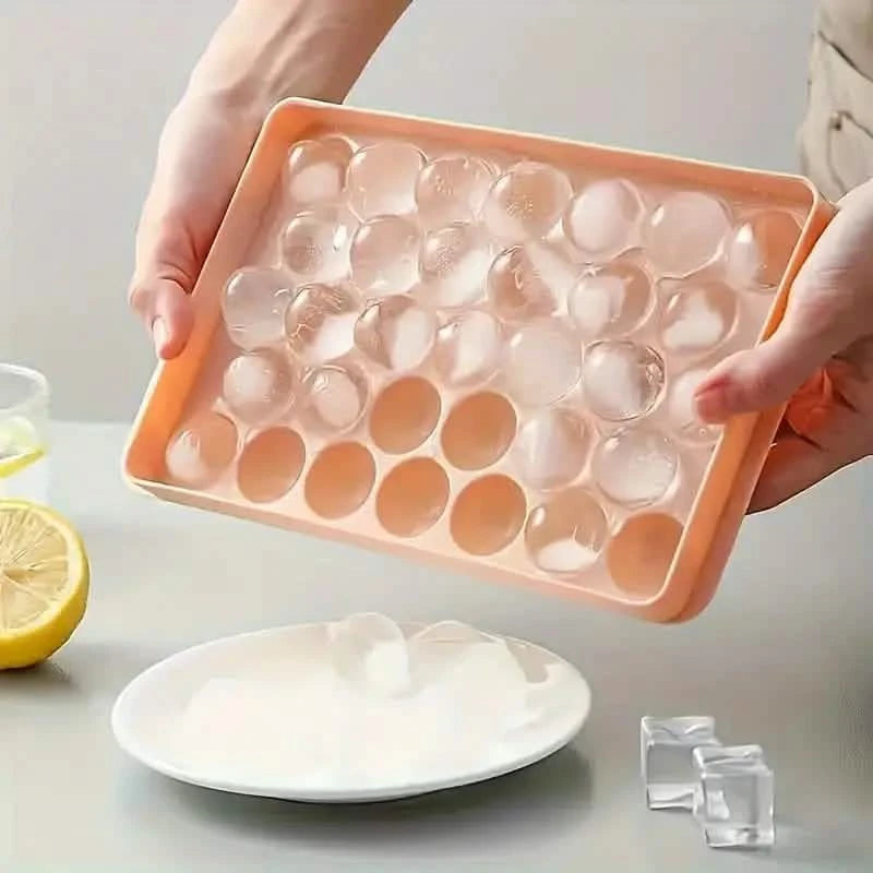 33 Round Shape Ice Cube Maker Tray Kitchen Tools & Gadgets Pink - DailySale