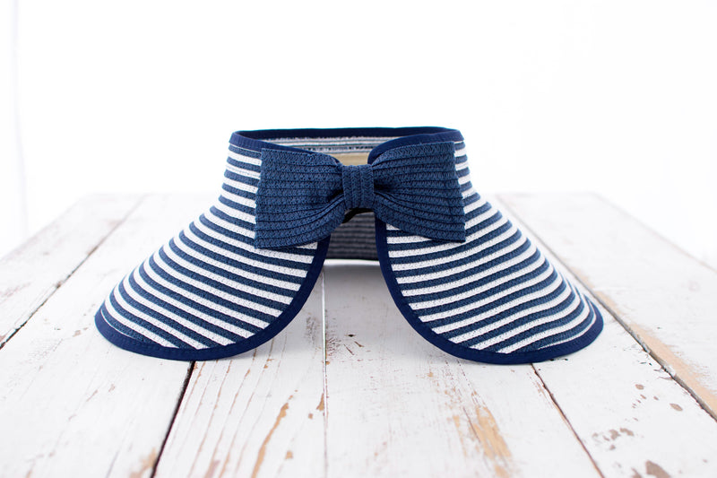 Foldable Bow Stripe Visor