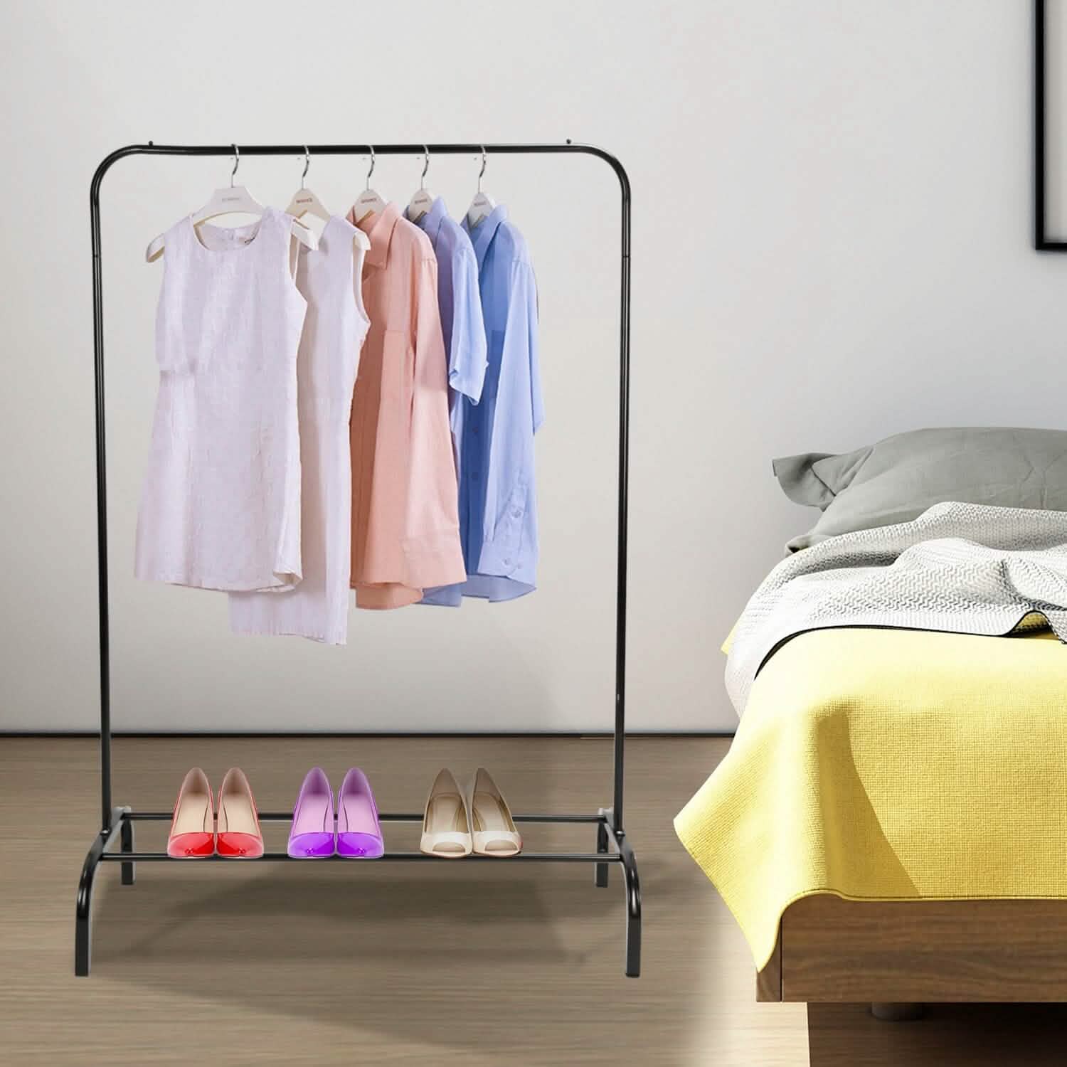 33Lbs Loading Garment Racks Freestanding with Bottom Shelf Closet & Storage - DailySale