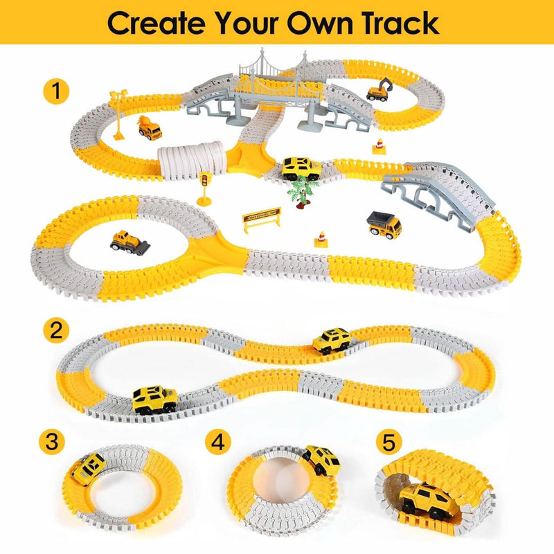 340-Piece: Construction Race Track Toy Set Toys & Games - DailySale