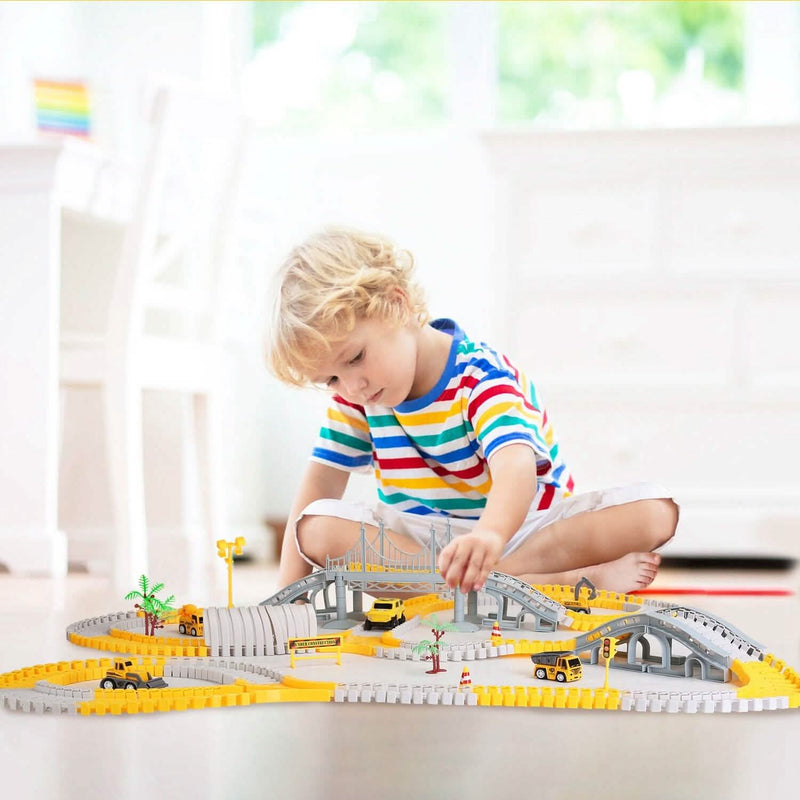 340-Piece: Construction Race Track Toy Set Toys & Games - DailySale