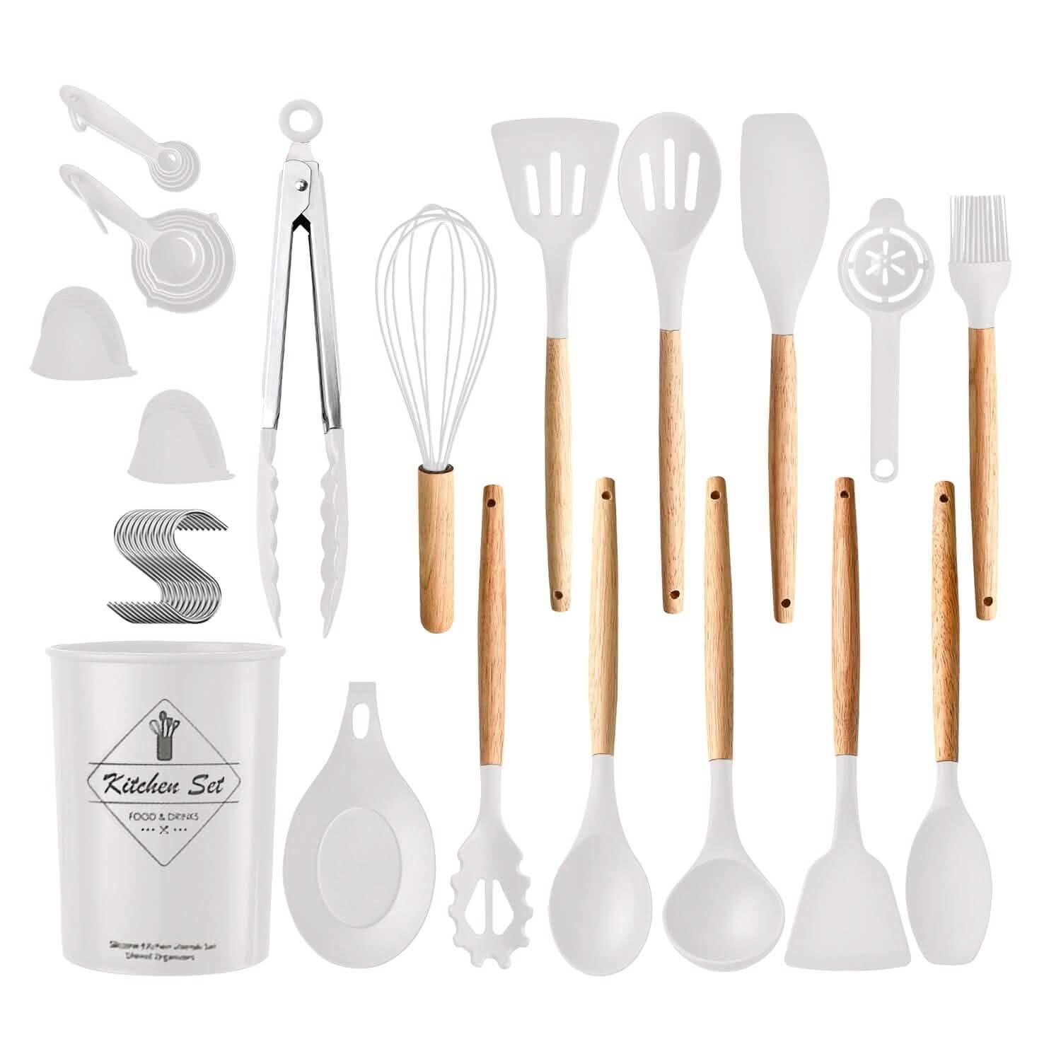 35-Pieces: Kitchen Cooking Utensils Set Kitchen Tools & Gadgets White - DailySale