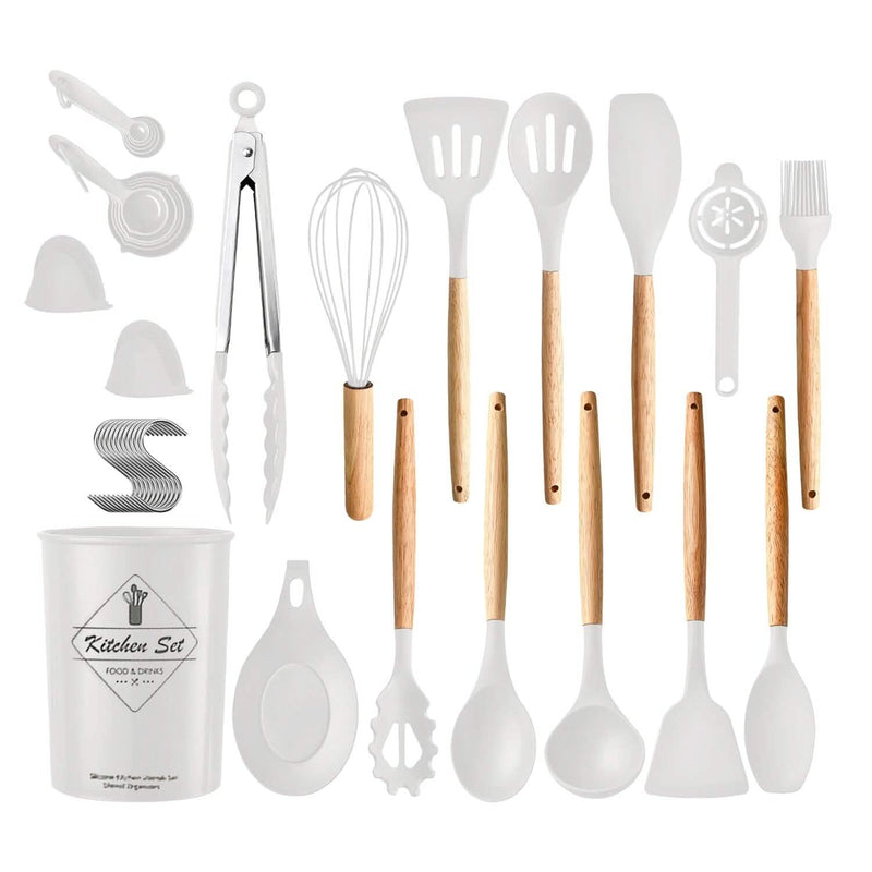 35-Pieces: Kitchen Cooking Utensils Set Kitchen Tools & Gadgets White - DailySale
