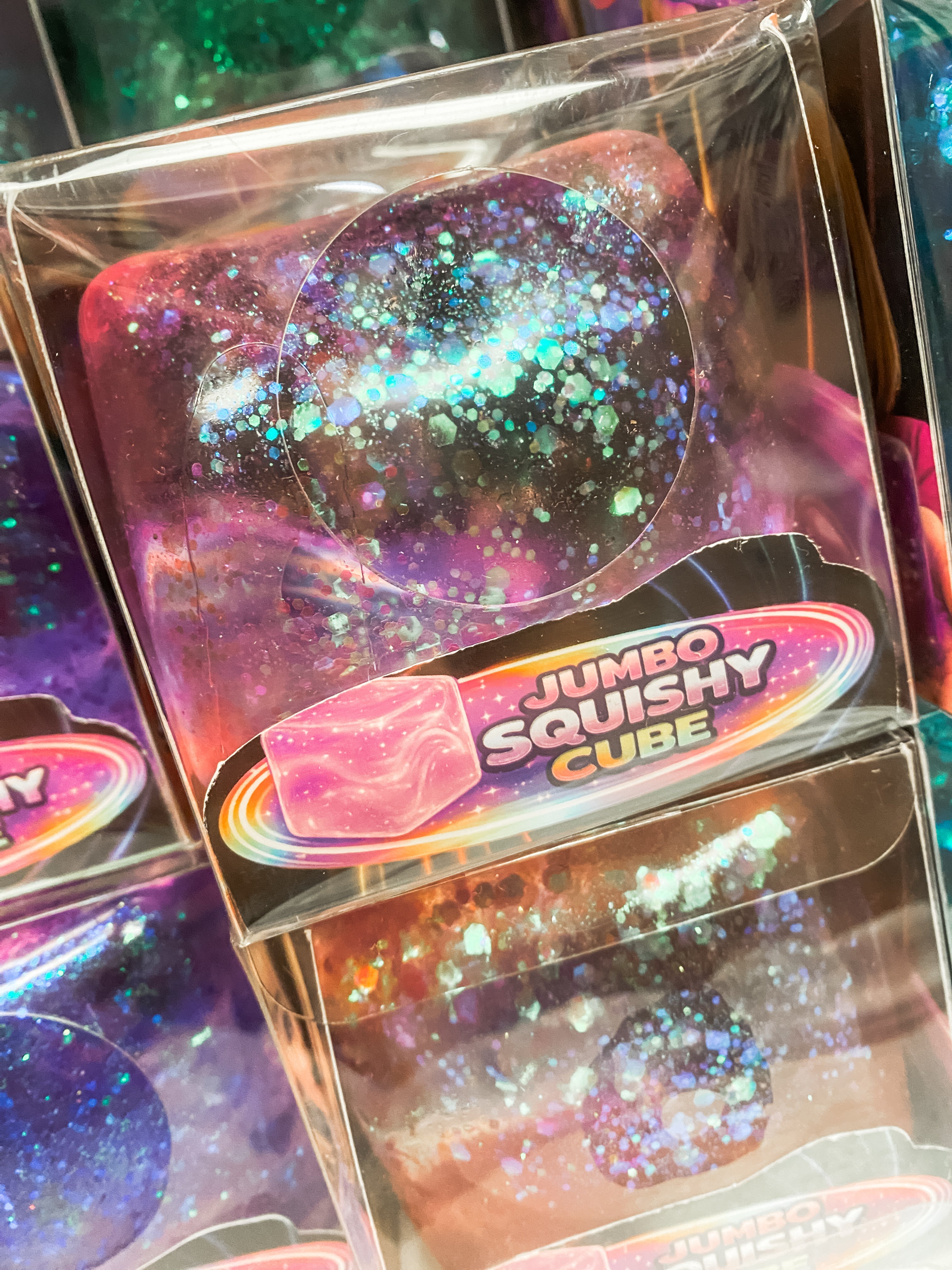 Fun Doh Jumbo Squishy Cube | Giant Glitter Sensory Stress Relief Fidget