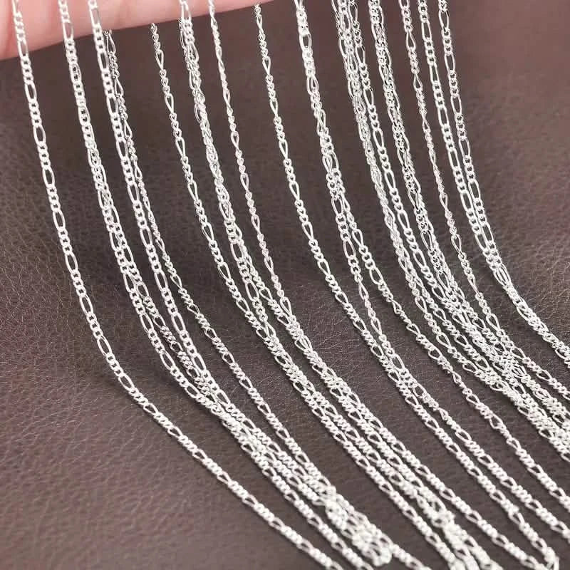 Exquisite Copper Necklace Chain, 16–30in Adjustable, 925 Silver Plated