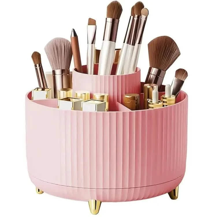 360° Rotating Makeup Organizer Holder for Brushes, Lipsticks, Skin Care & More Beauty & Personal Care Pink - DailySale