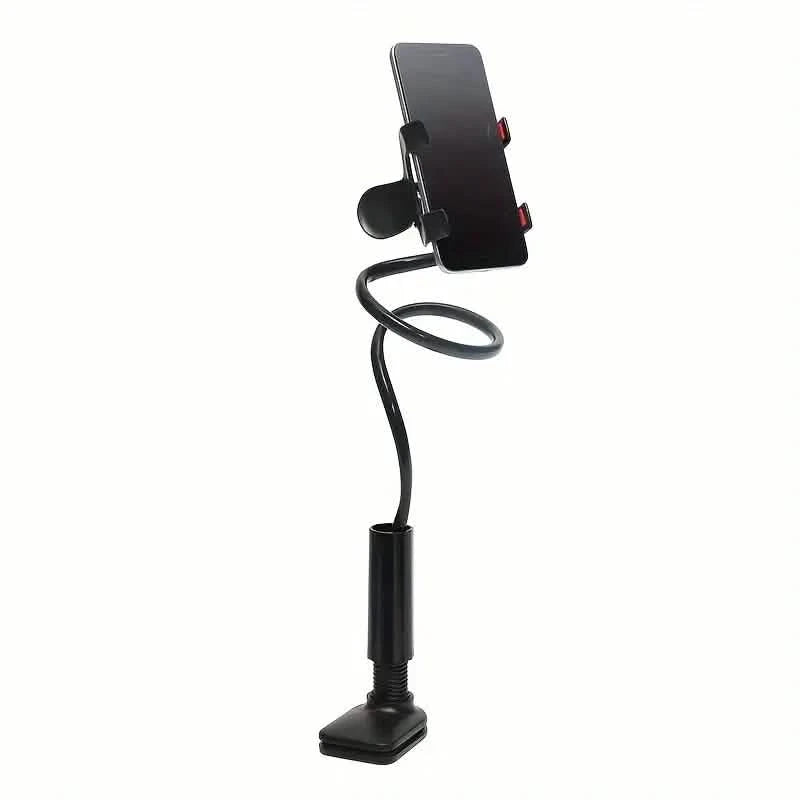 360° Rotating Universal Phone Stand with Flexible Spiral Base for Lazy Browsing Mobile Accessories Black - DailySale