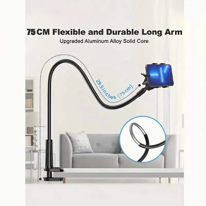 360° Rotating Universal Phone Stand with Flexible Spiral Base for Lazy Browsing Mobile Accessories - DailySale