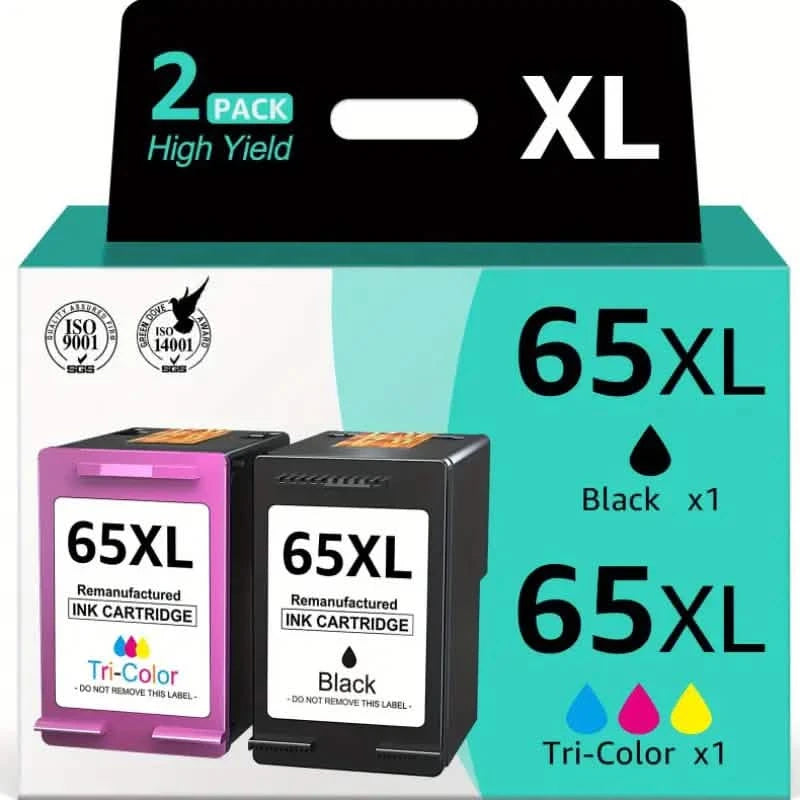 HP 65 / 65XL Black and Color Ink Cartridges