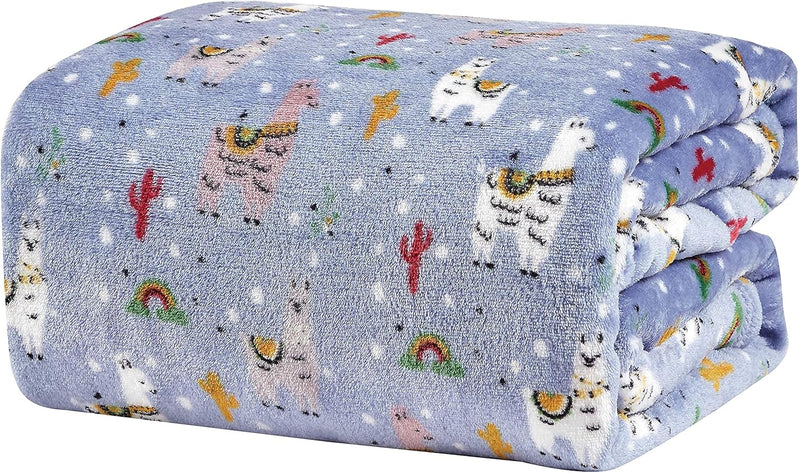 Soft Fleece Throw Blanket 50x60 – Lightweight Cozy Bed Couch Sofa Blanket for All Seasons