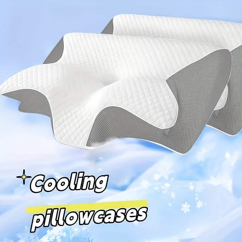 Ergonomic Memory Foam Neck Pillow – Slow Rebound, Back & Side Sleeper