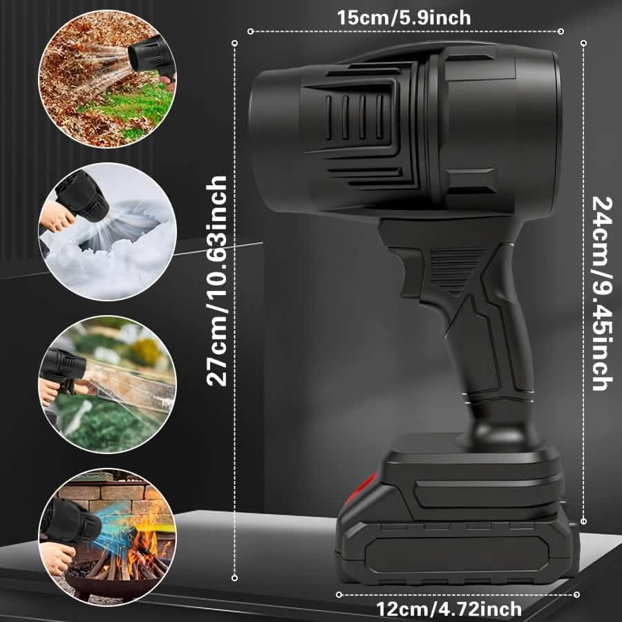 Turbo Jet Handheld Cordless Blower for Leaves, Dust & Car Drying