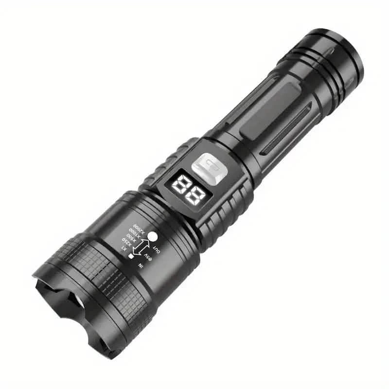 Ultra-Bright Tactical LED Flashlight – 3 Modes, USB Rechargeable, 600 Lumen, Outdoor, Hiking & Camping