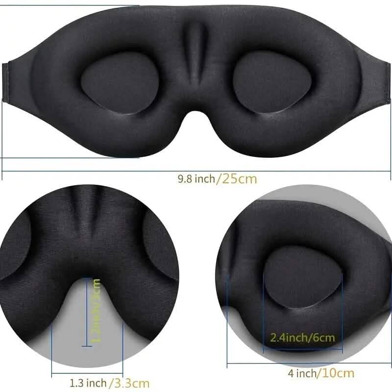 3D Contoured Cup Sleeping Mask and Blindfold Wellness - DailySale