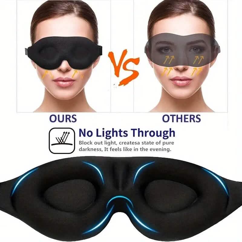 3D Contoured Cup Sleeping Mask and Blindfold Wellness - DailySale