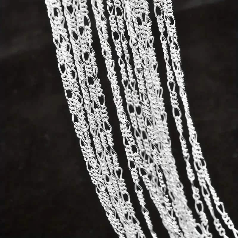 Exquisite Copper Necklace Chain, 16–30in Adjustable, 925 Silver Plated