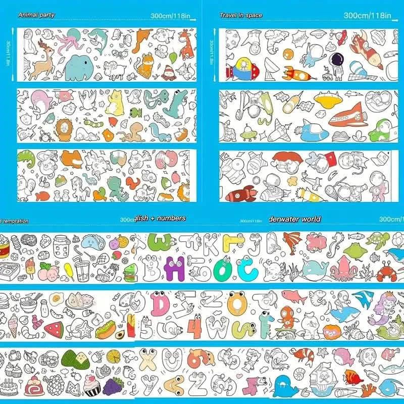 3M Painting Paper Roll DIY Painting Painting Color Filling Arts & Crafts - DailySale