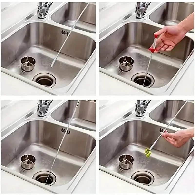 4-Claw Pipe Clog Remover, Spring Plumbing Tool for Kitchen Bathroom, Hair and Debris Catcher Kitchen Tools & Gadgets - DailySale