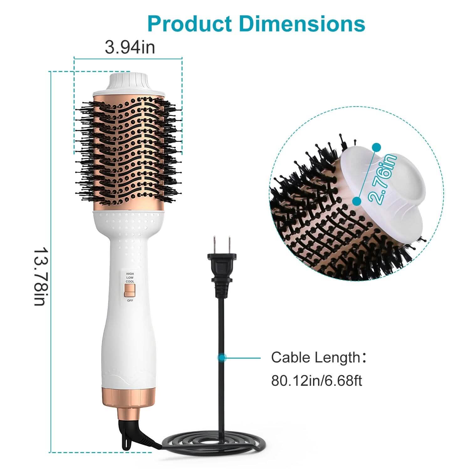 4-in-1 Hari Dryer Brush Curling Styler Volumizer Straightener Negative Ion Anti-Frizz Beauty & Personal Care - DailySale