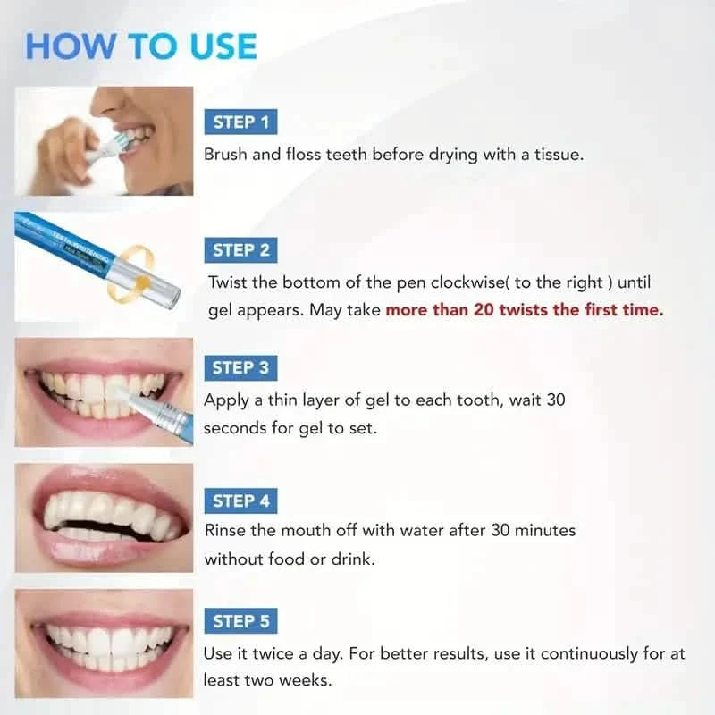 4-Pack: Bright White Mint Flavor 3Ml/0.1Fl Oz Teeth Whitening Gel Pen Beauty & Personal Care - DailySale