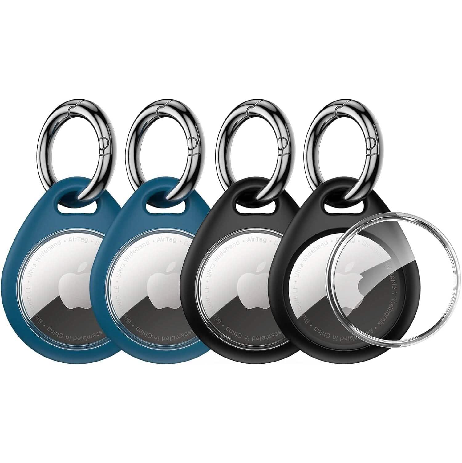4-Pack: UNBREAKcable Apple AirTag Holder with All Metal Keychain Key Ring Clip Mobile Accessories - DailySale