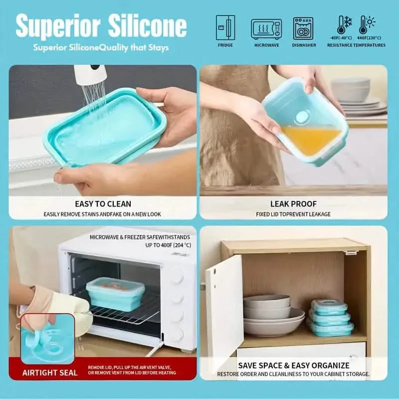 4-Piece Set: Plastic Food Storage Containers With Lids Kitchen Storage - DailySale