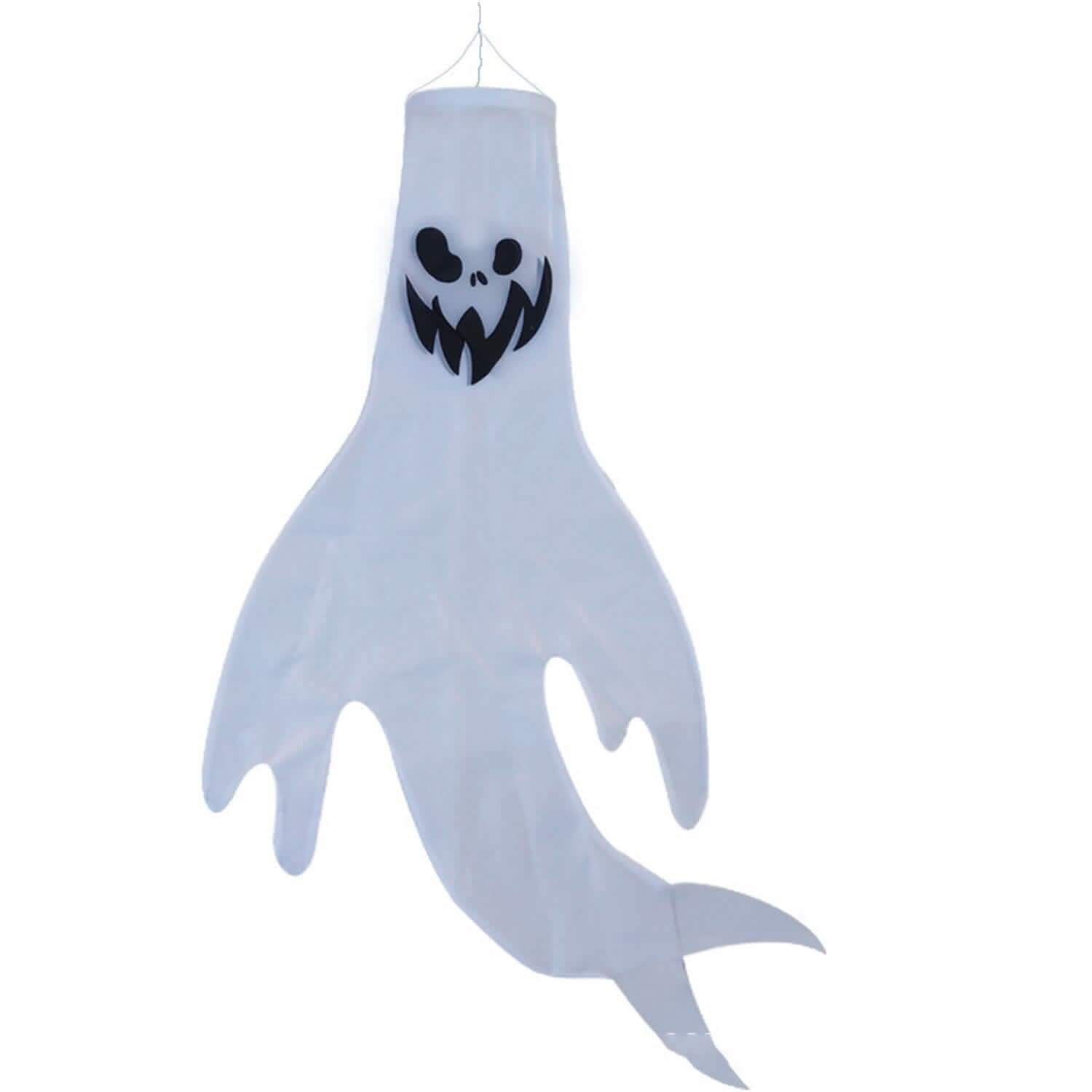 4-Pieces: Halloween Ghosts with Witch Hats Windsocks Hanging Decoration with Colorful LED Light Holiday Decor & Apparel - DailySale