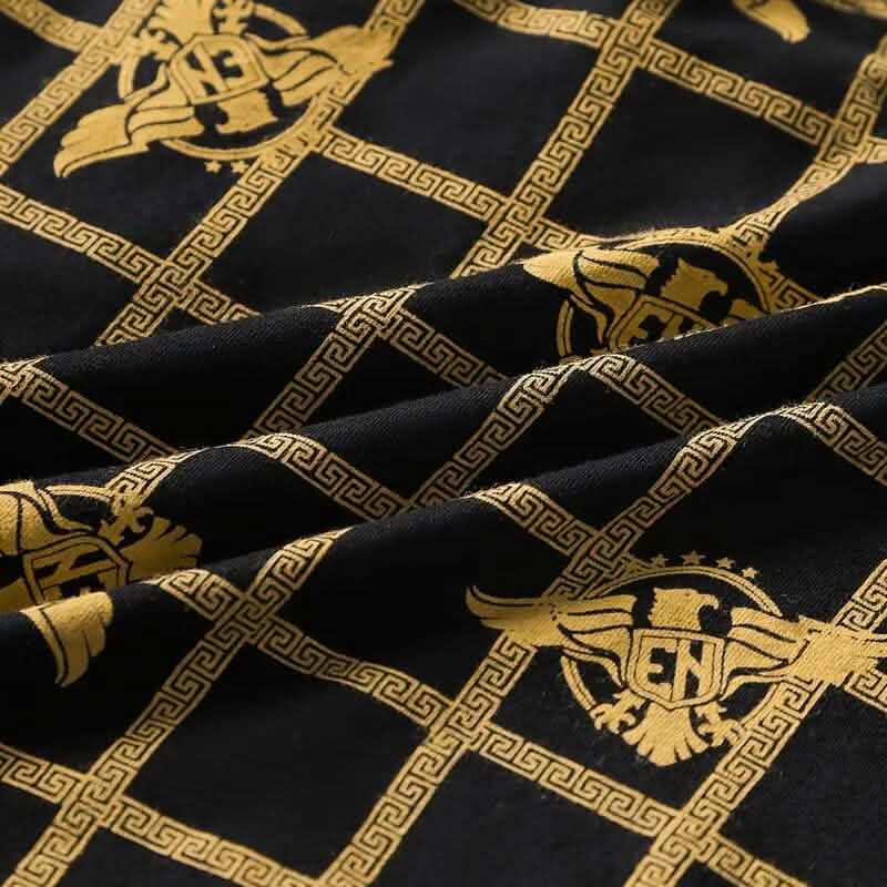 4-Pieces: Men's Luxury Black Golden Print Mid-Waist Boxer Brief Men's Bottoms - DailySale